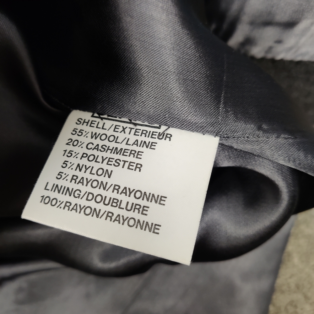 Vintage Boulevard Club Men's Long Wool & Cashmere Coat in Gray Size 42R Office - Picture 8 of 10